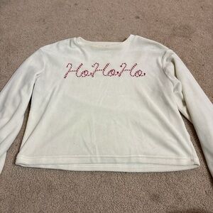 & Other Stories White Sweatshirt with Red HoHoHo